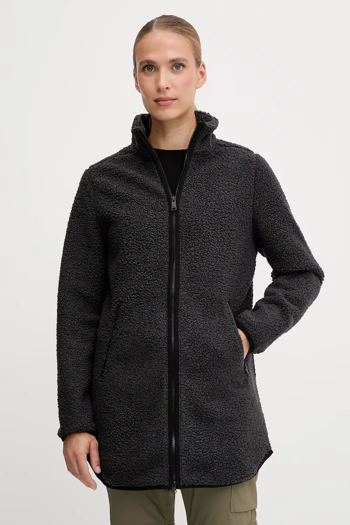 Jack Wolfskin суичър с цип дамски HIGH CURL черен A65074