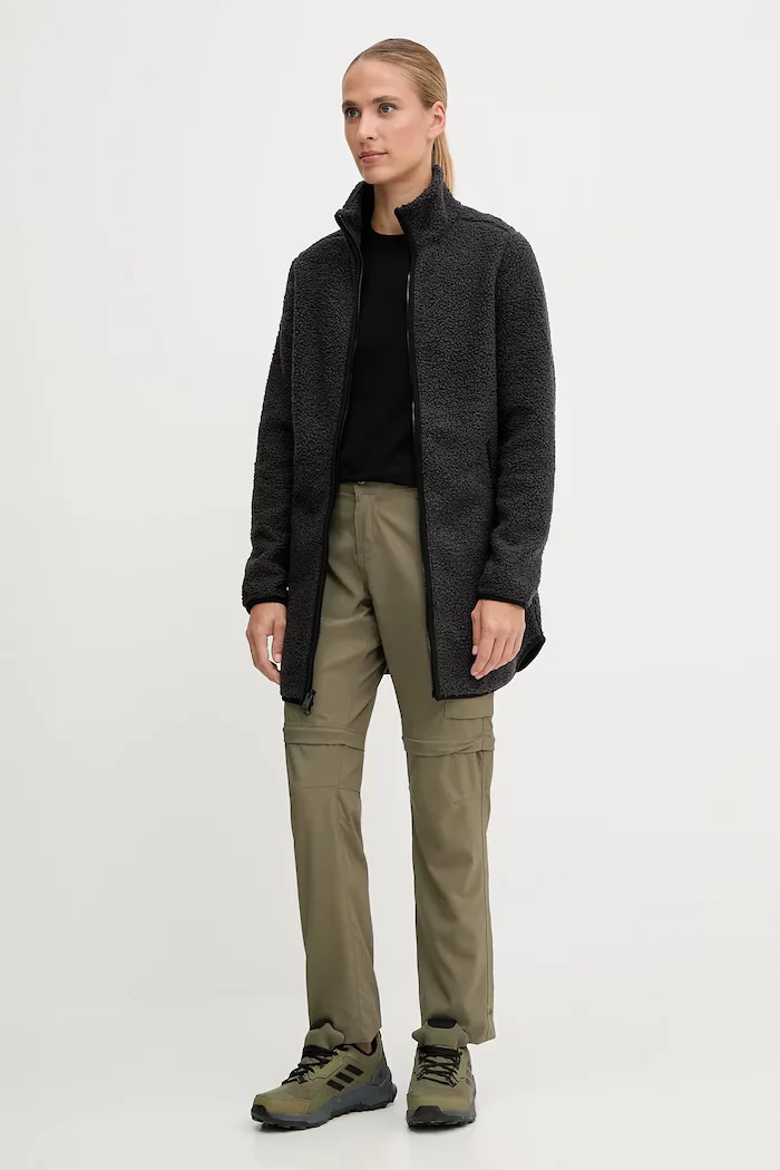 Jack Wolfskin суичър с цип дамски HIGH CURL черен A65074