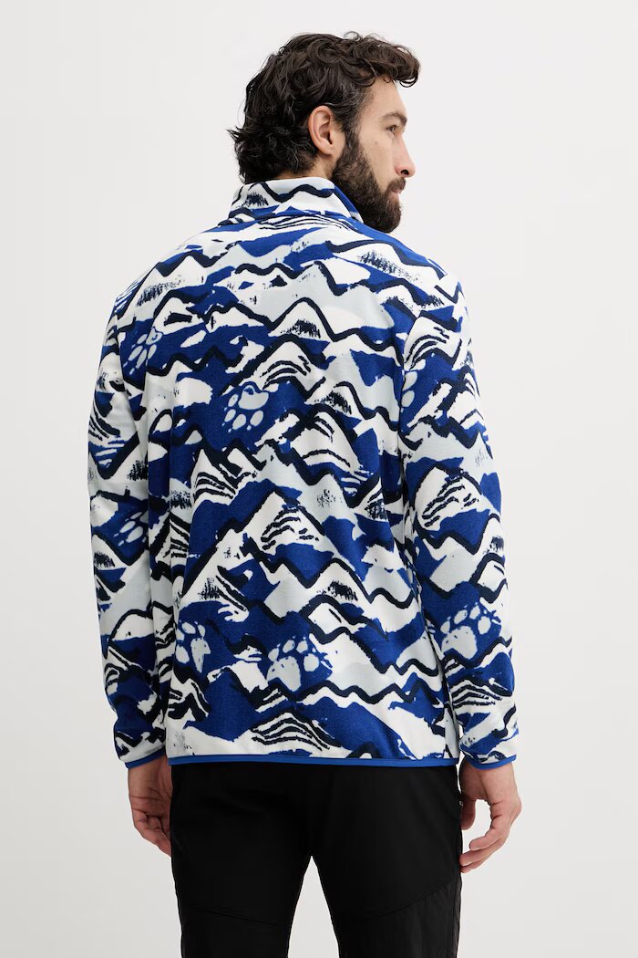 Jack Wolfskin суичър с цип мъжки Paw Era 100 син A65984