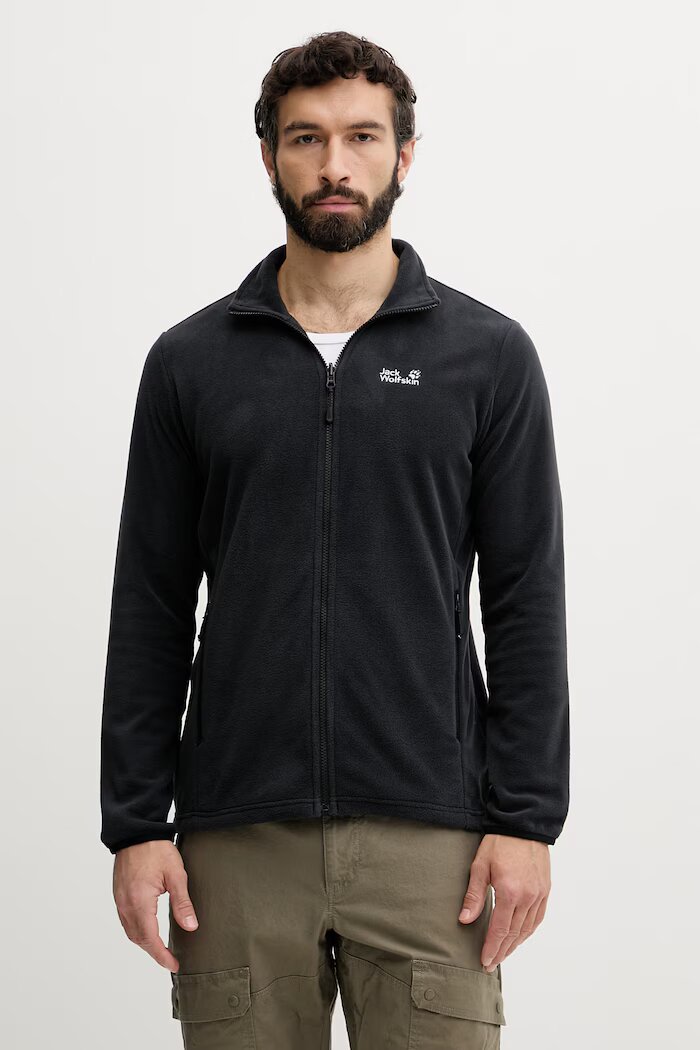 Jack Wolfskin суичър с цип мъжки Taunus 100 черен A65793