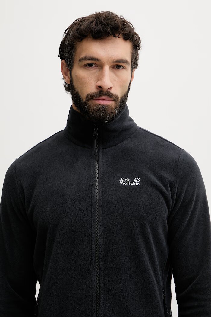 Jack Wolfskin суичър с цип мъжки Taunus 100 черен A65793