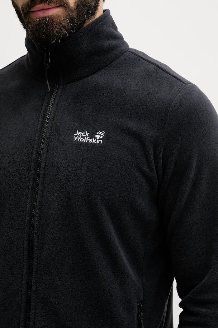 Jack Wolfskin суичър с цип мъжки Taunus 100 черен A65793