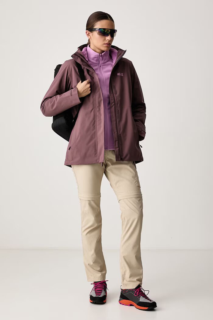Jack Wolfskin термоактивен суичър дамски Taunus 100 виолетов A65796