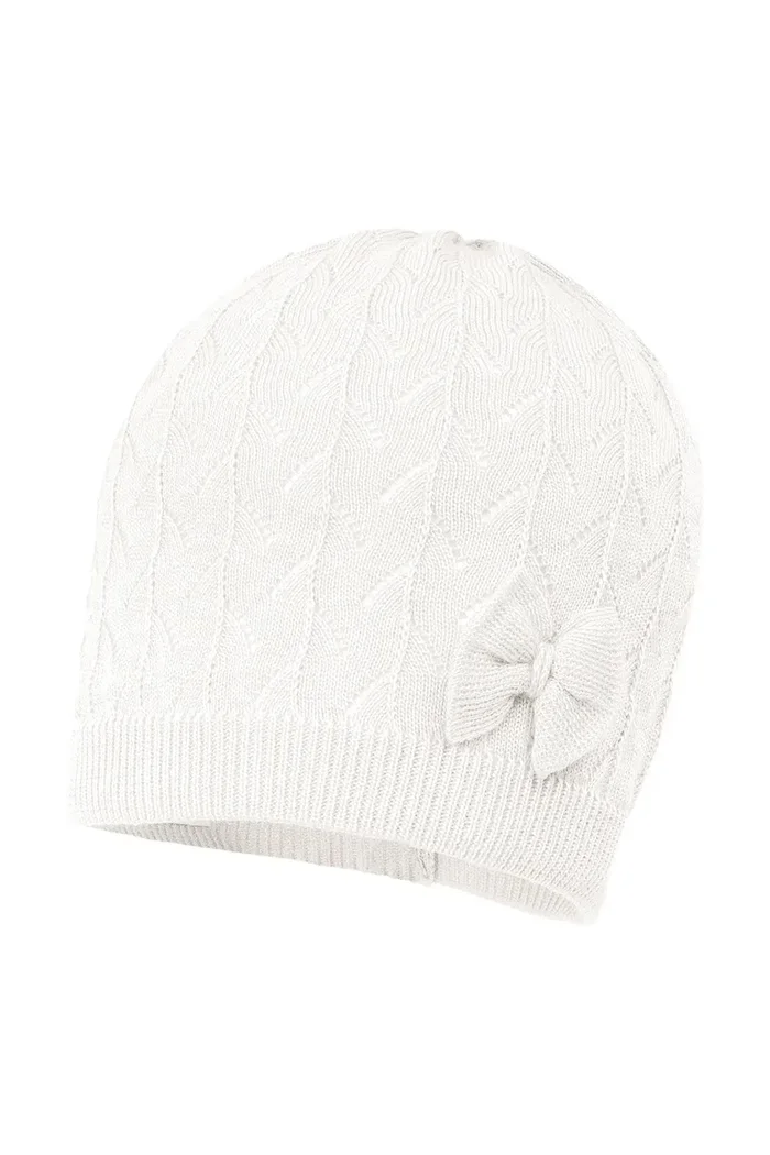 Jamiks шапка beanie за деца от вискоза YVONNE бяла JWI011