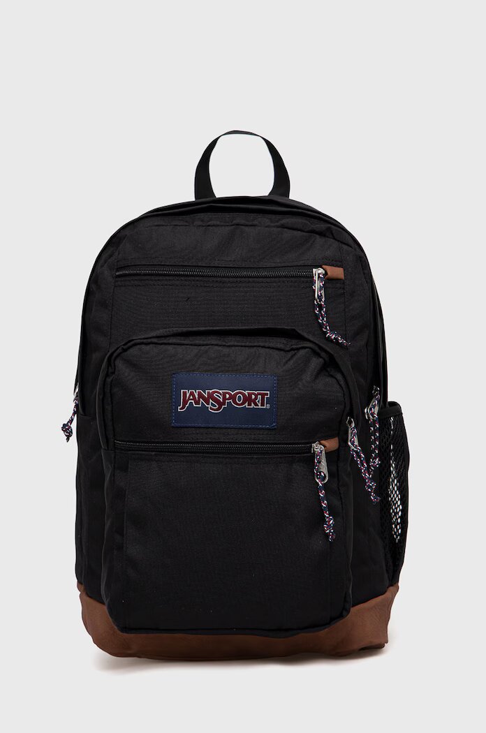 JanSport Раница в черно голям размер с апликация