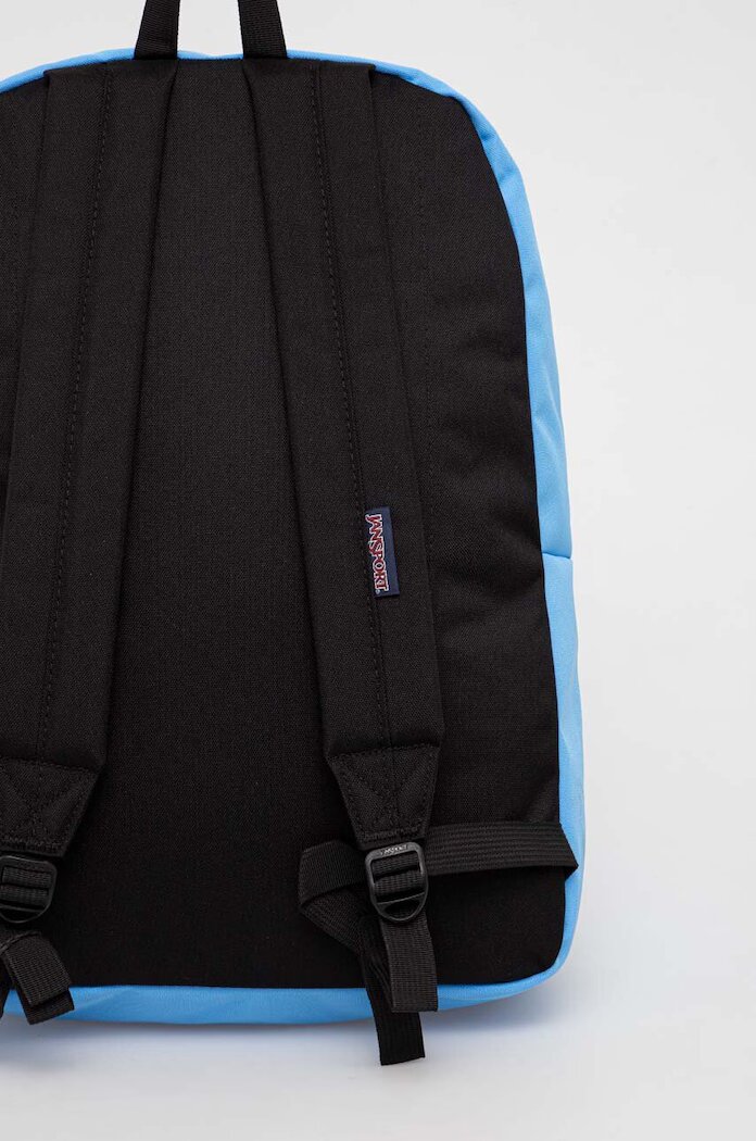 JanSport Раница в синьо голям размер с изчистен дизайн