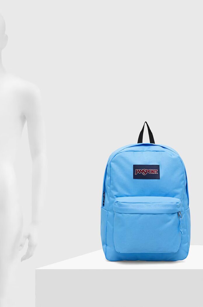 JanSport Раница в синьо голям размер с изчистен дизайн