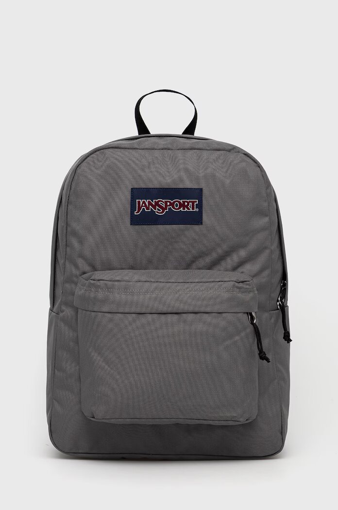 JanSport Раница в сиво голям размер с изчистен дизайн