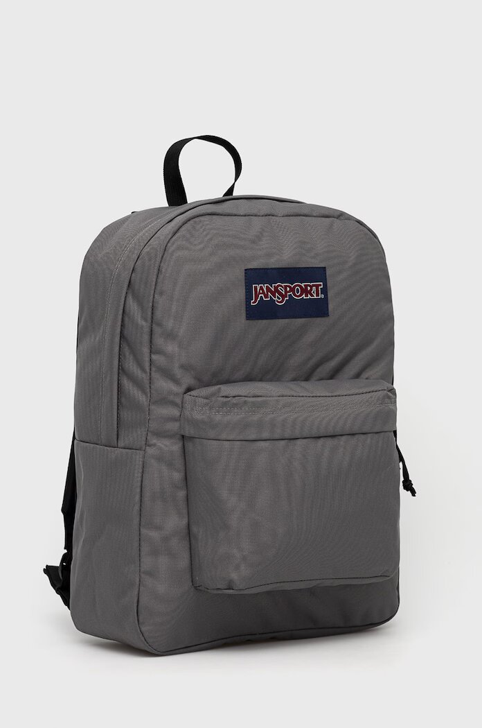 JanSport Раница в сиво голям размер с изчистен дизайн