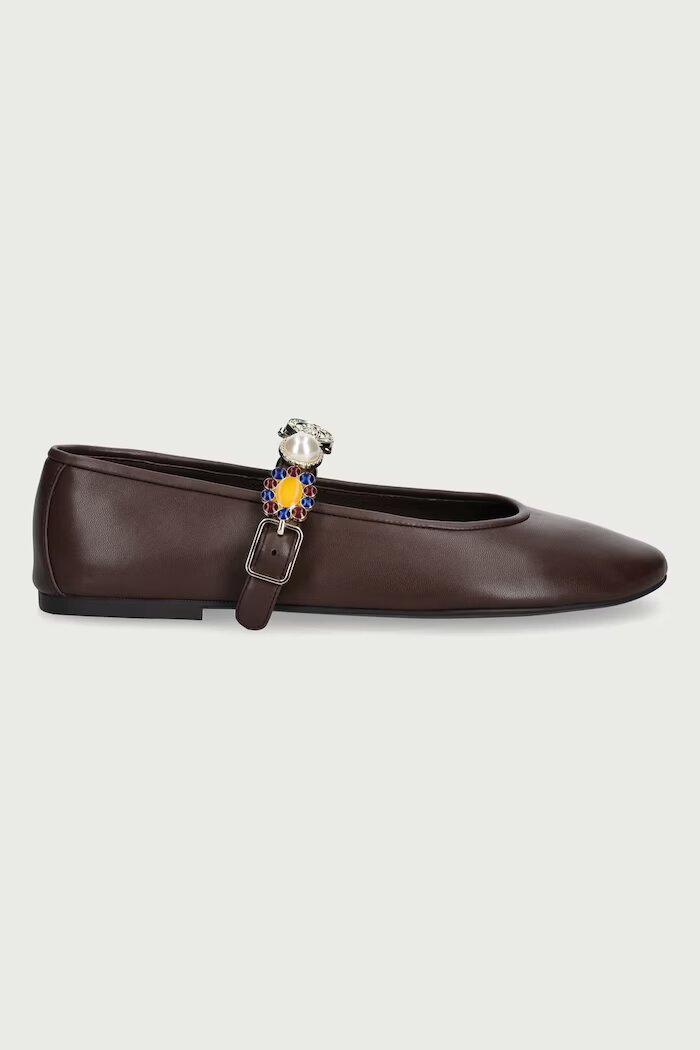 Jeffrey Campbell балеринки Amarissa кафяви JC-1667-2-7