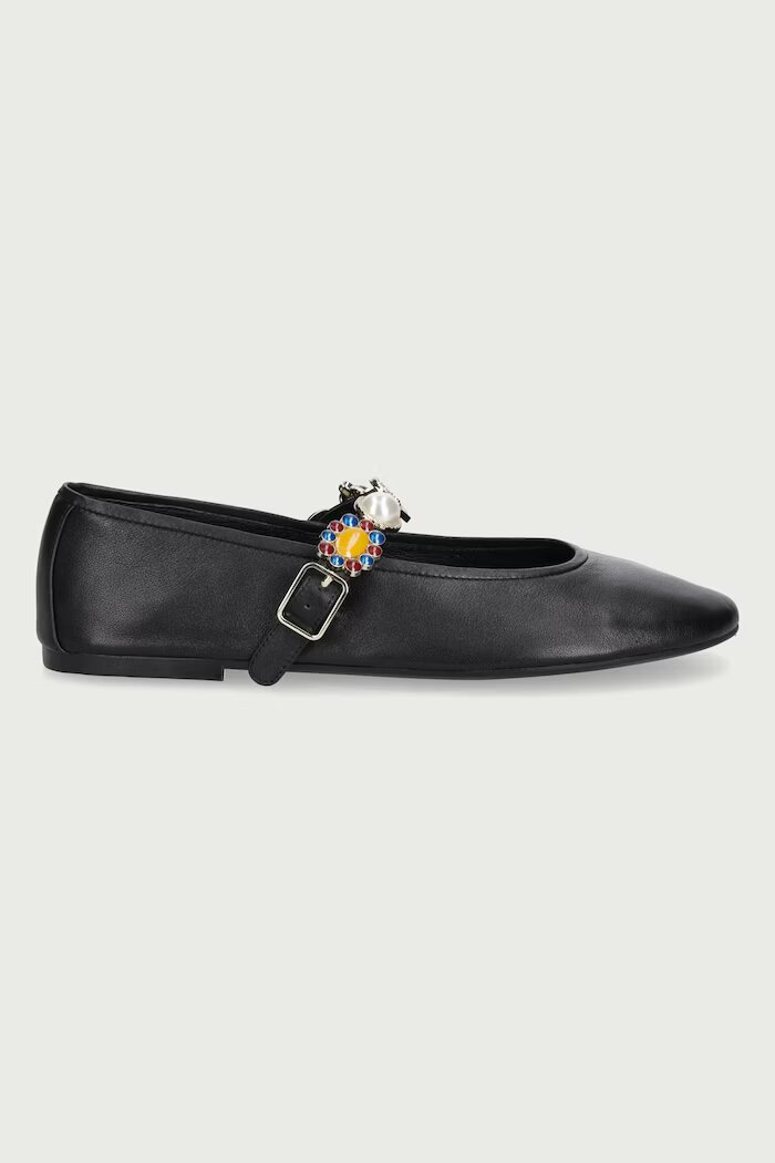 Jeffrey Campbell балеринки от кожа Amarissa черни JC-1667-2-9