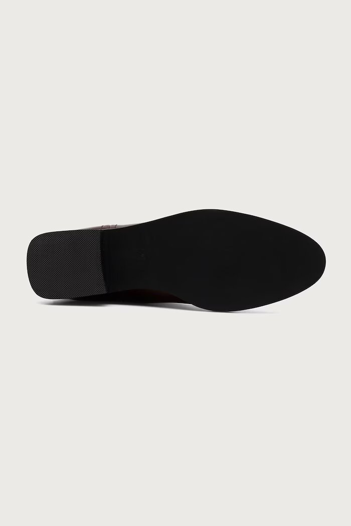 Jeffrey Campbell ботуши под коляното дамски от кожа REINING-2 кафяви JCD-275-1-13
