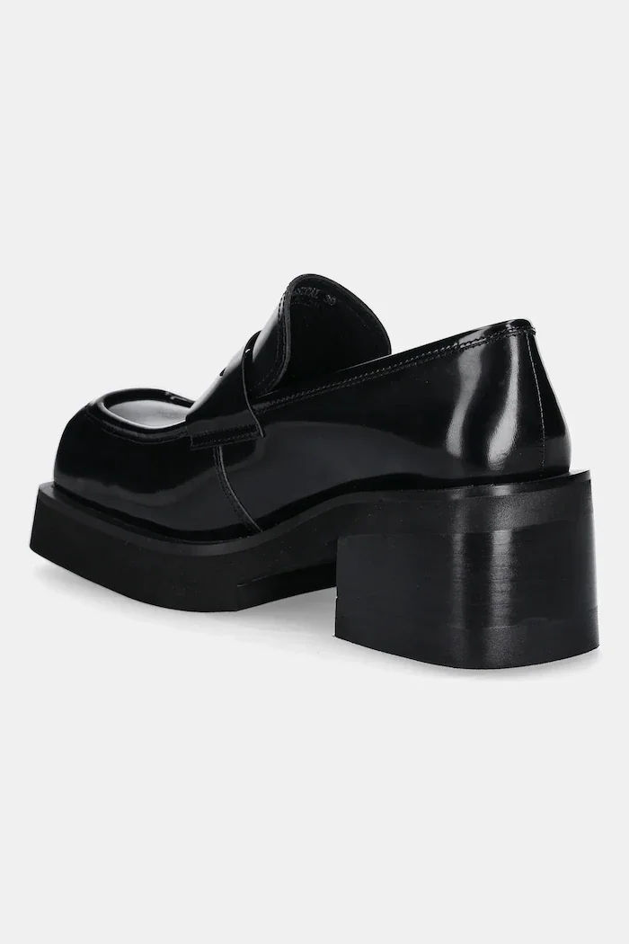 Jeffrey Campbell Кожени обувки с дебел ток CLASSICAL в черно с дебел ток C529EF-08