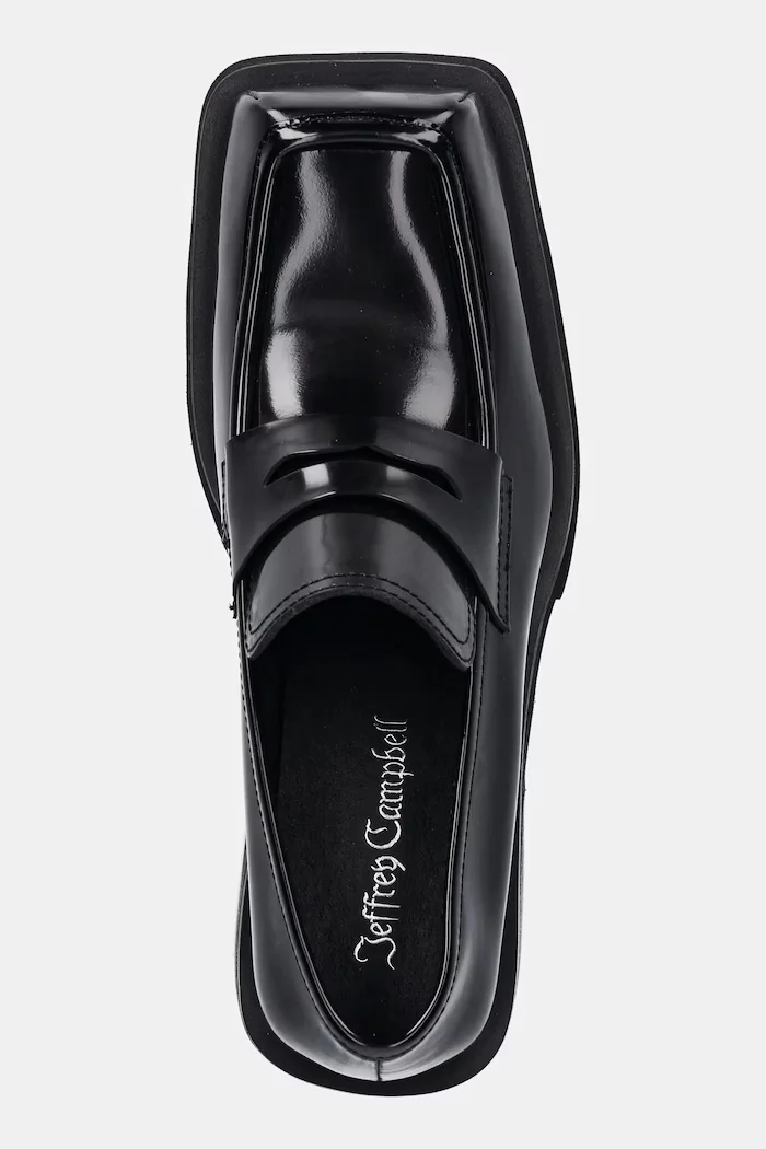 Jeffrey Campbell Кожени обувки с дебел ток CLASSICAL в черно с дебел ток C529EF-08