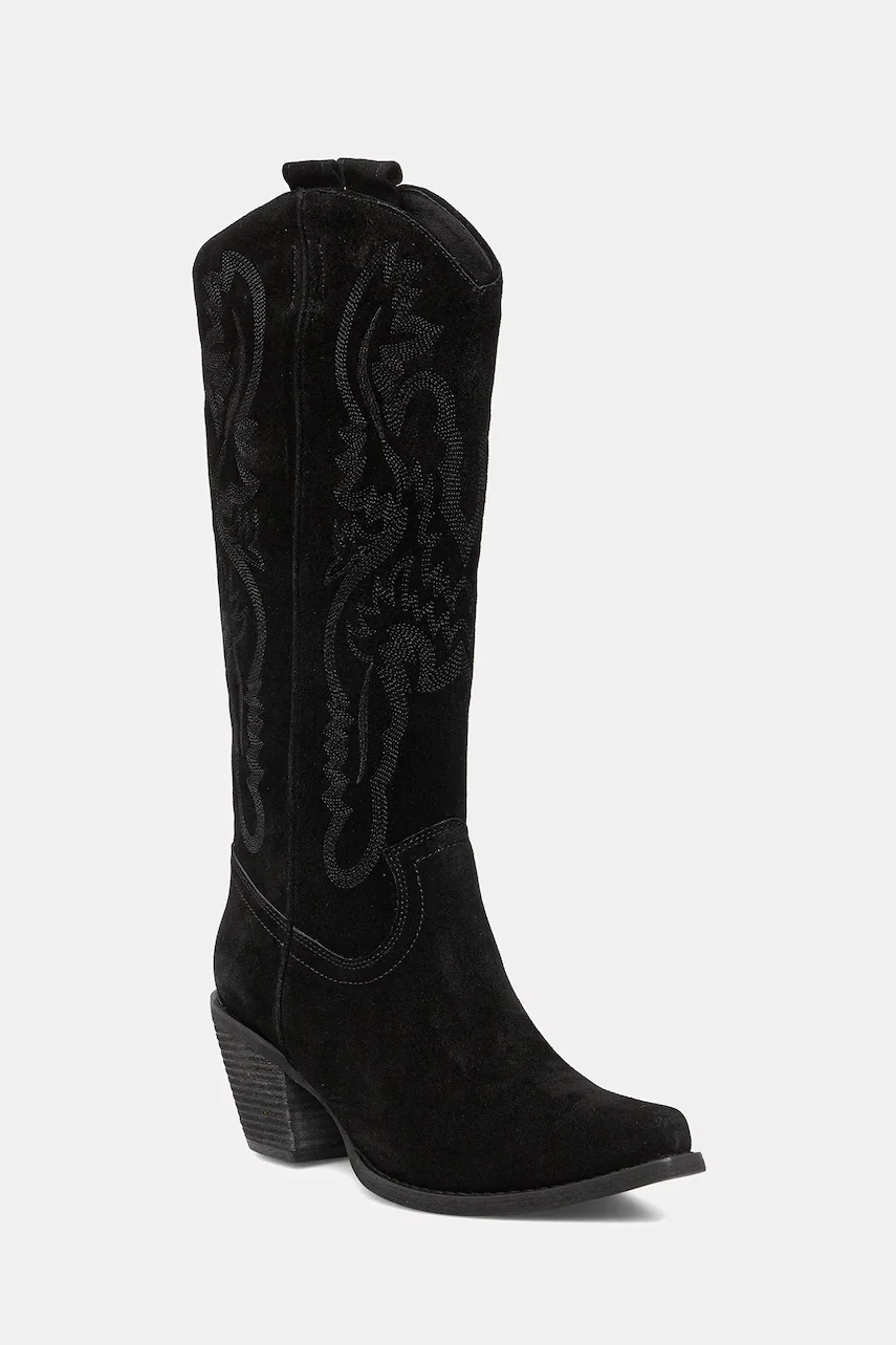 Jeffrey Campbell Велурени каубойски ботуши RANCHER-K