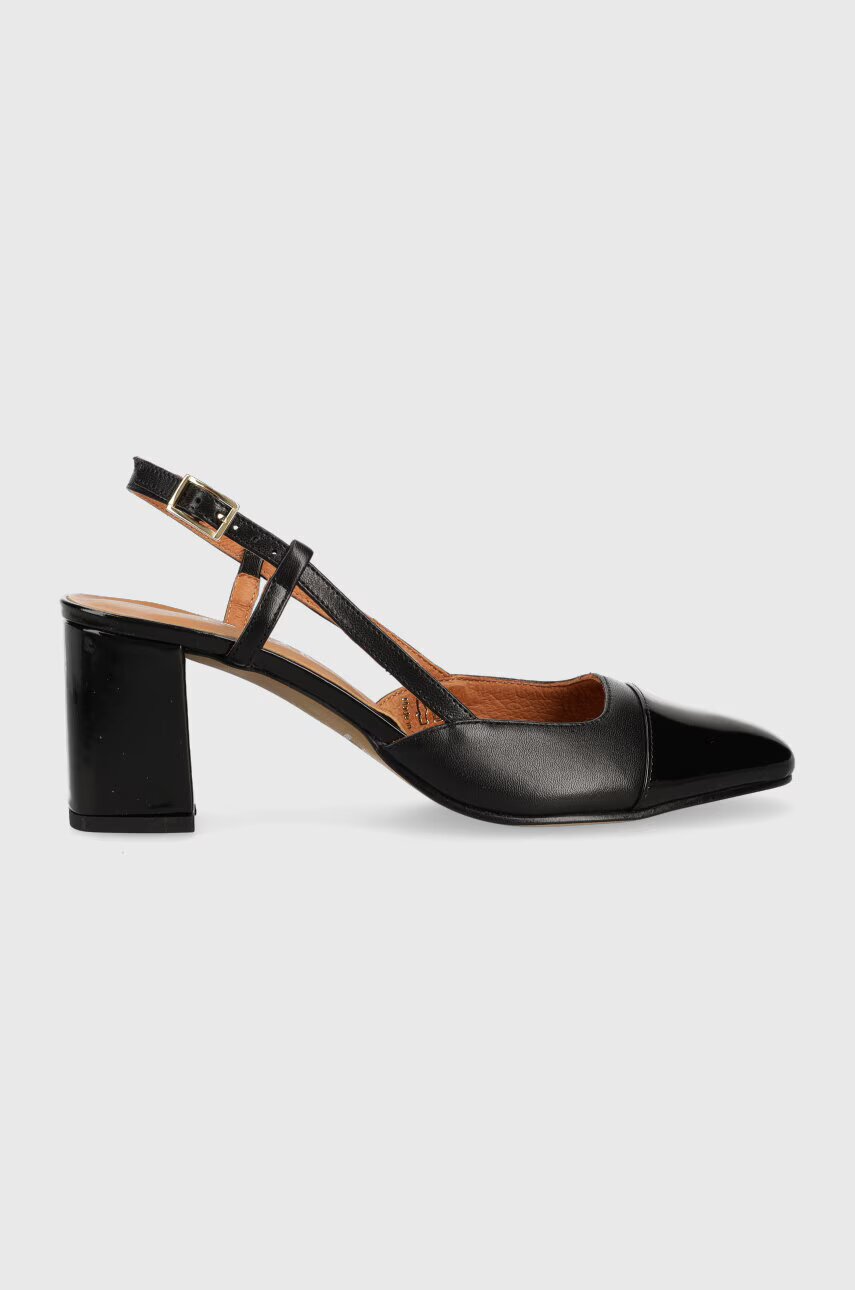 Jonak Кожени обувки с дебел ток DHAPOP VERNIS/CUIR