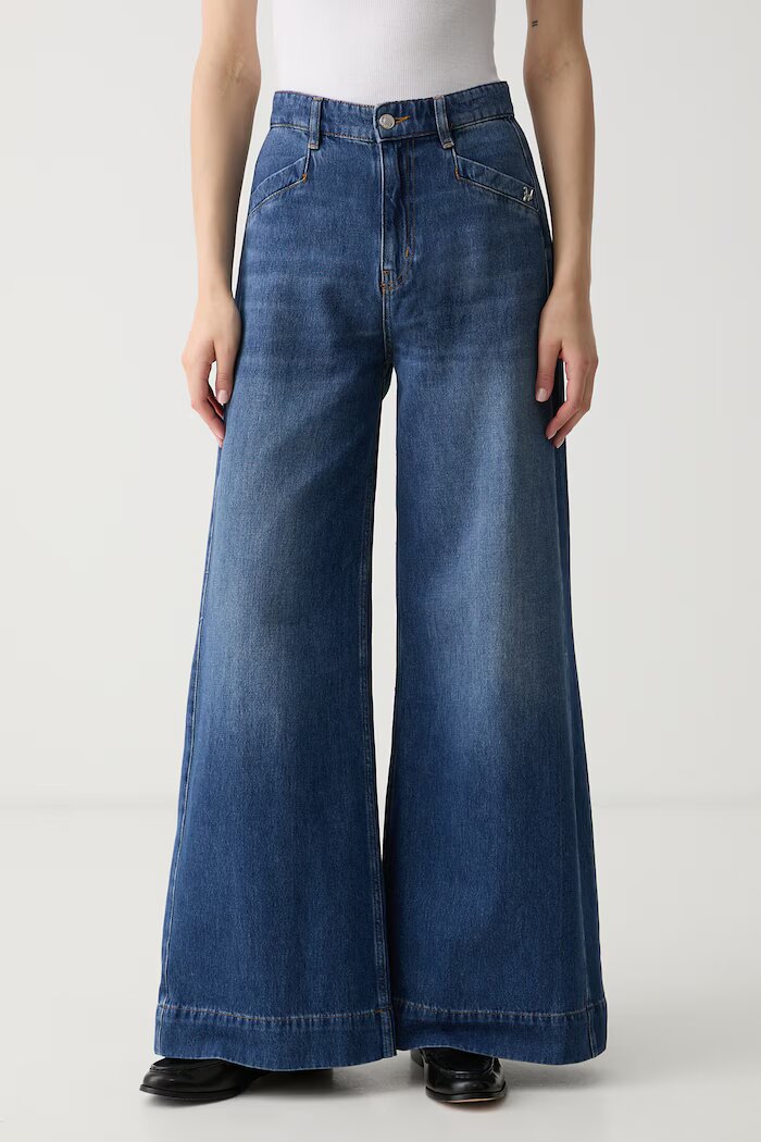 Joop! дънки wide leg дамски сини 30104368