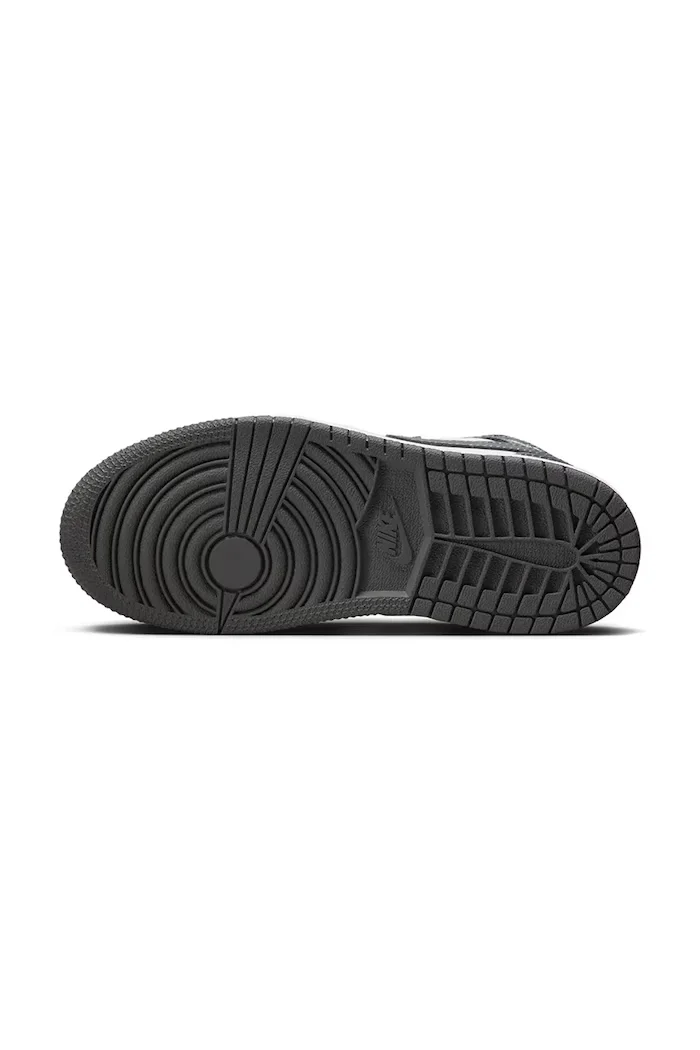 Jordan 1 Mid маратонки за деца от кожа черни DQ8424