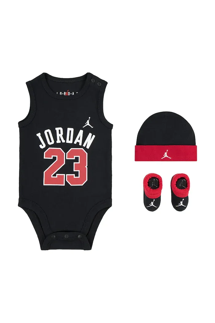Jordan боди за бебе с памук черно LJ0208