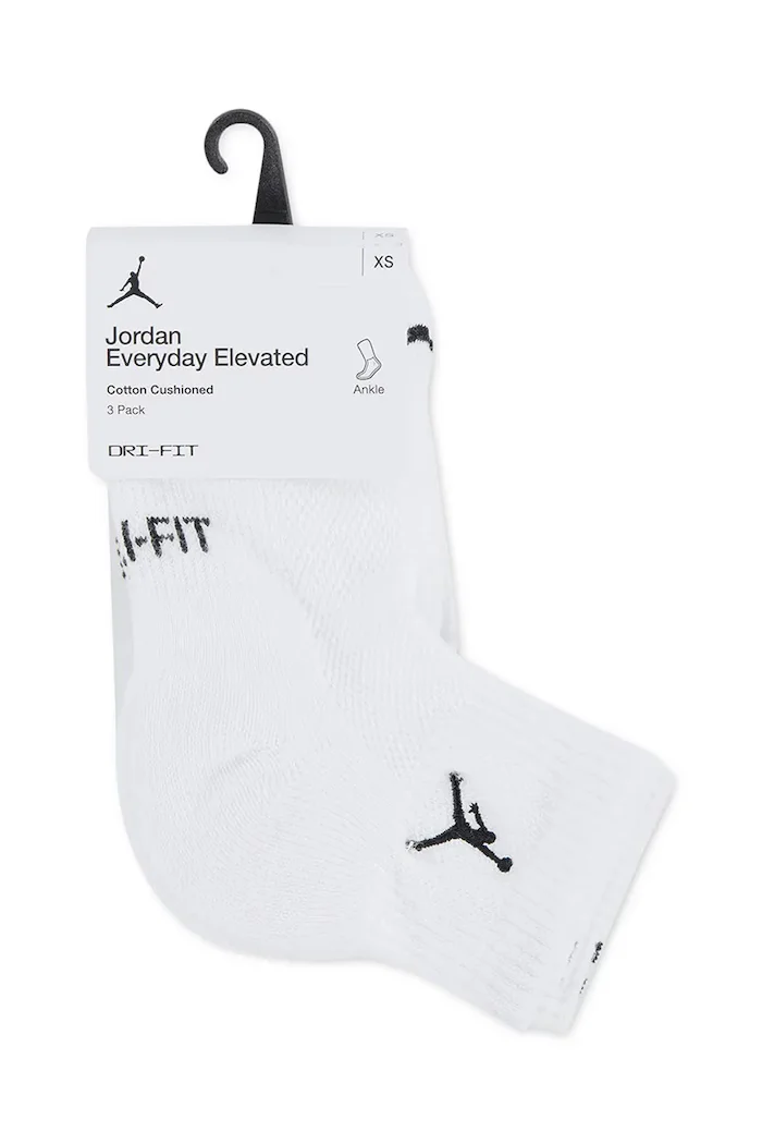 Jordan спортни чорапи за деца 3 броя бели BJ0884