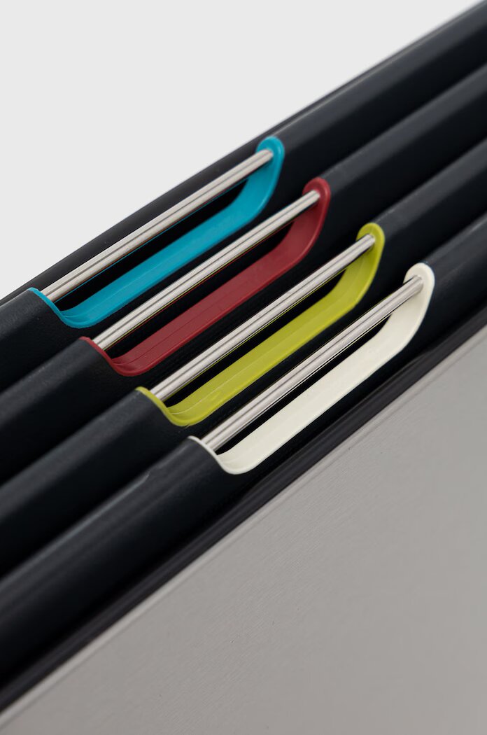 Joseph Joseph Комплект дъски за рязане с органайзер Folio Steel (4 броя)
