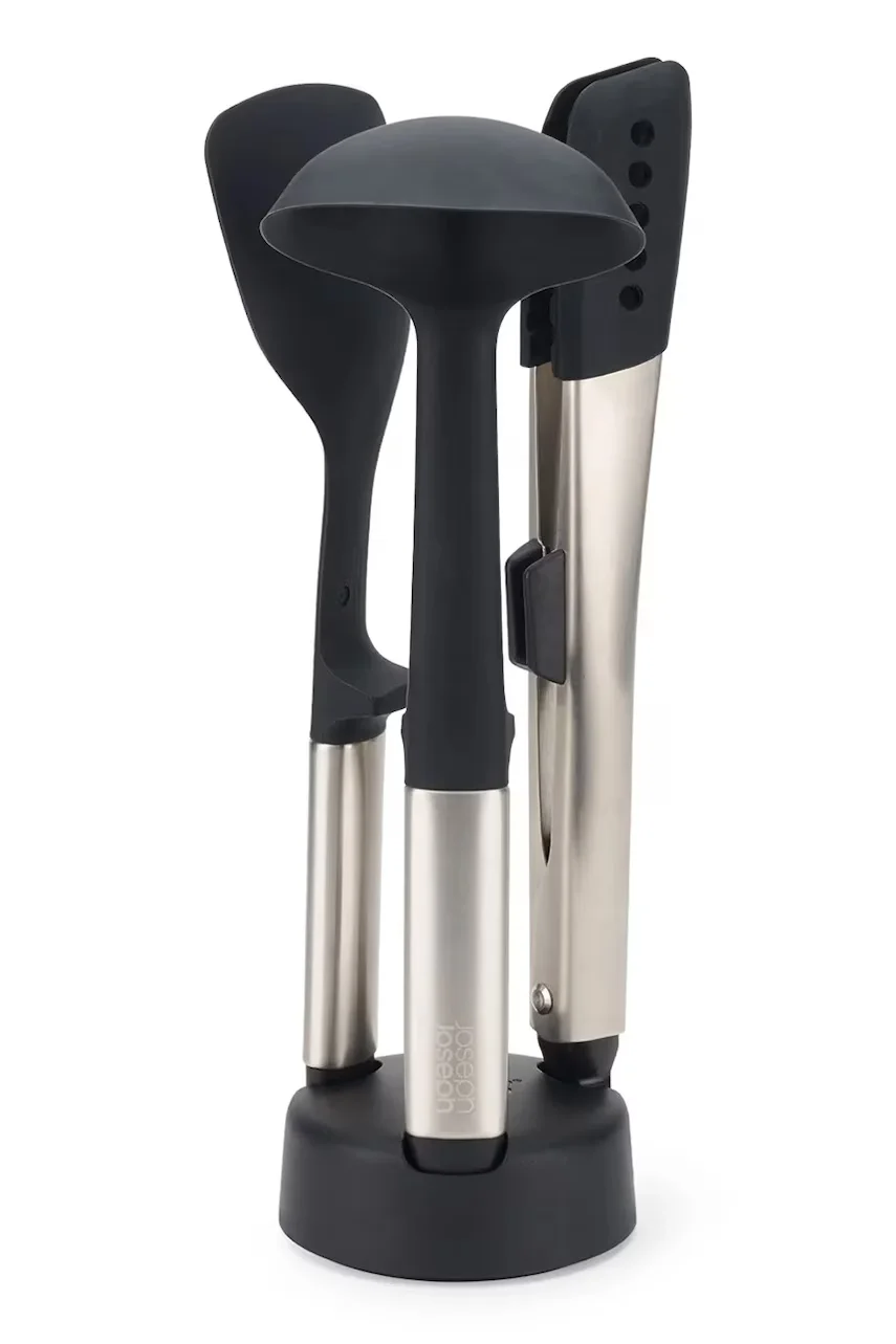 Joseph Joseph Комплект кухненски аксесоари със стойка Elevate Fusion Steel (4 броя)