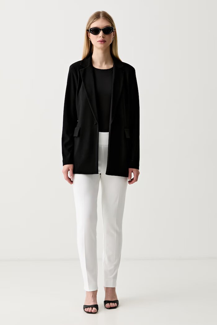 Joseph Ribkoff панталон slim fit дамски бежов с висока талия 144092CO
