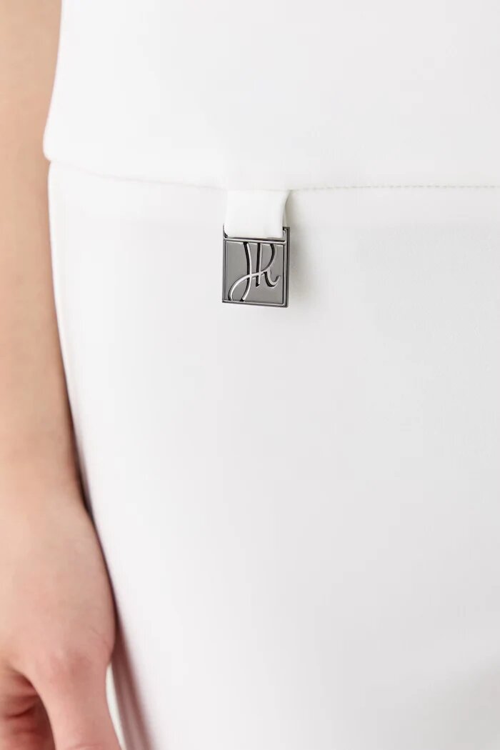 Joseph Ribkoff панталон slim fit дамски бежов с висока талия 144092CO