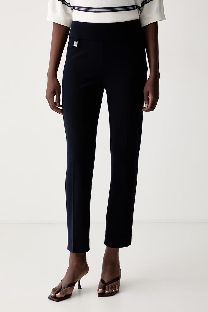Joseph Ribkoff панталон slim fit дамски тъмносин с висока талия 144092CO