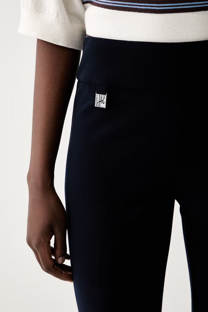 Joseph Ribkoff панталон slim fit дамски тъмносин с висока талия 144092CO