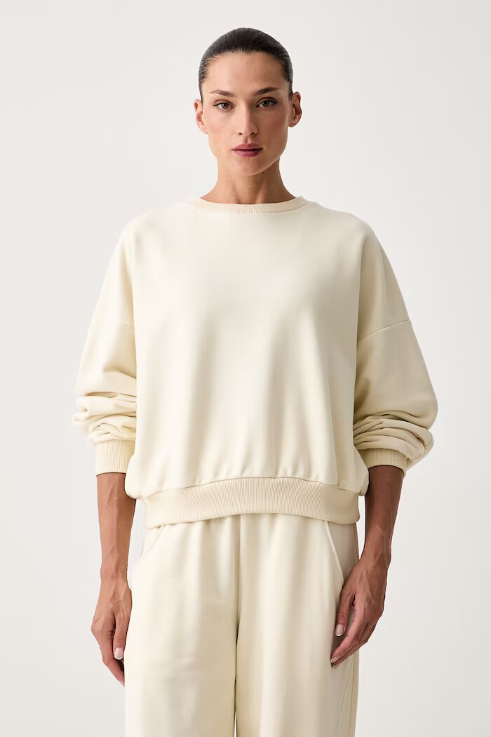 JOYINME спортен суичър дамски с памук Forme бежов Bluza.Oversize.Forme