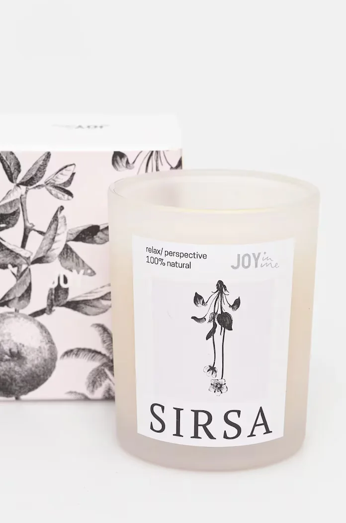 JOYINME Свещ за йога практика и медитация Sirsa в бяло SIRSA