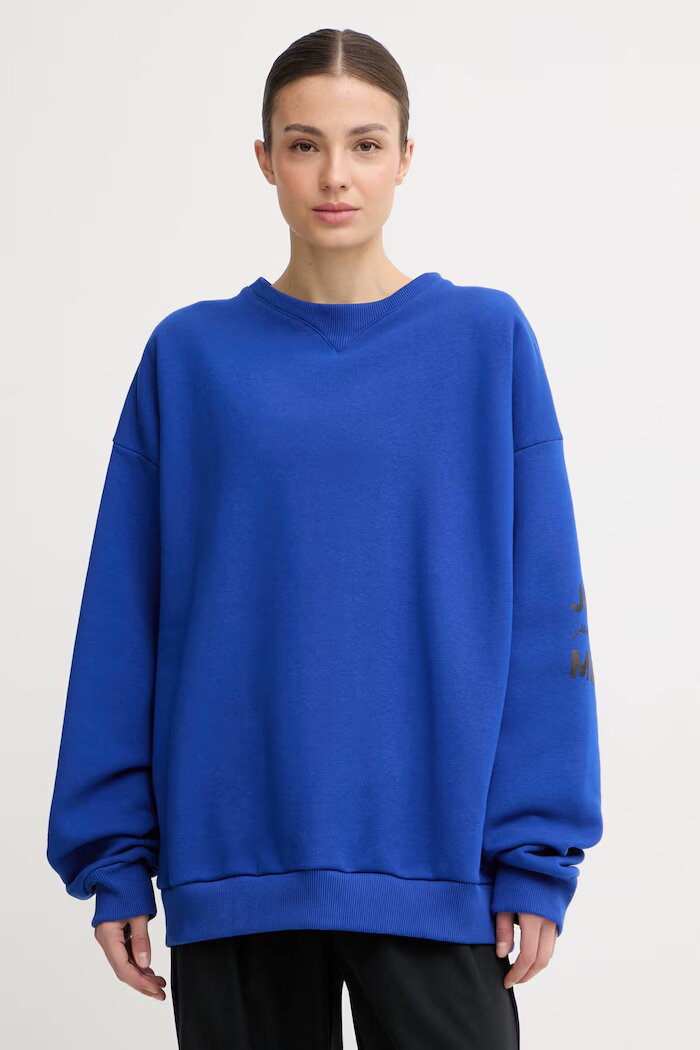 JOYINME уголемен суичър дамски от памук Rebel син bluza.soft.rebel