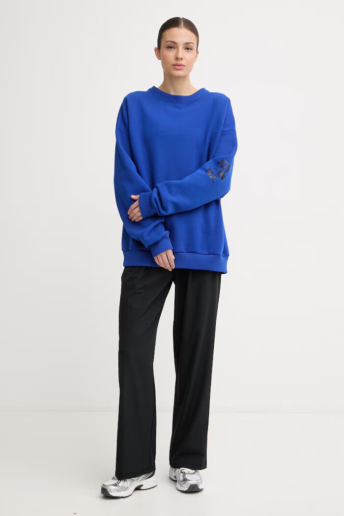 JOYINME уголемен суичър дамски от памук Rebel син bluza.soft.rebel
