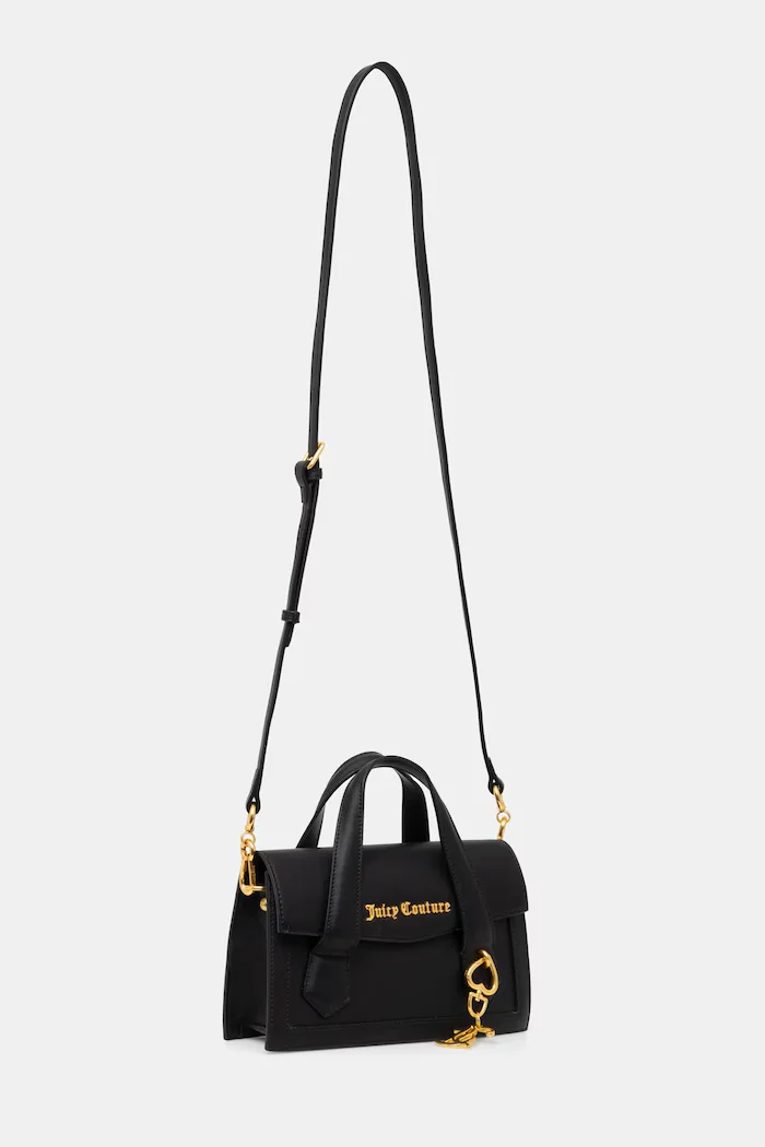 Juicy Couture чанта crossbody дамска от имитация на кожа Lily черна BEJLL8751WVP