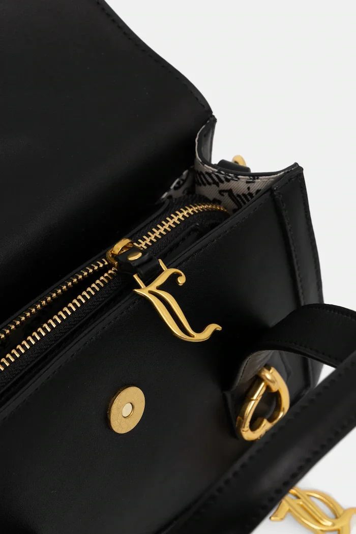 Juicy Couture чанта crossbody дамска от имитация на кожа Lily черна BEJLL8751WVP