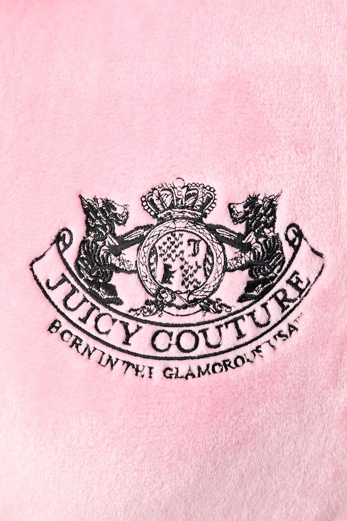 Juicy Couture халат дамски LOTTLE CREST PLUSH розов JCYRB226857