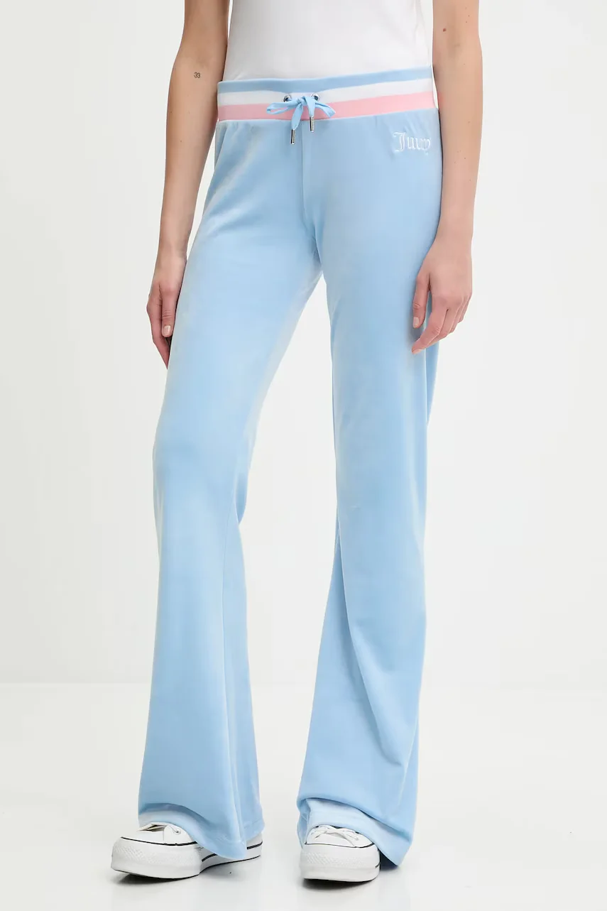 Juicy Couture Кадифен спортен панталон CHRISTINE STRIPE LOW RISE