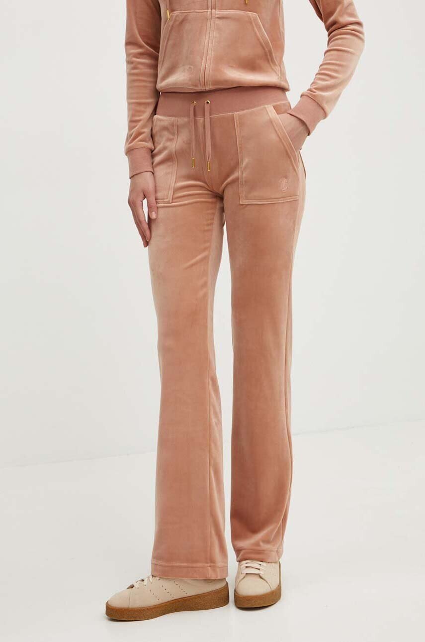 Juicy Couture Кадифен спортен панталон DEL RAY GOLD