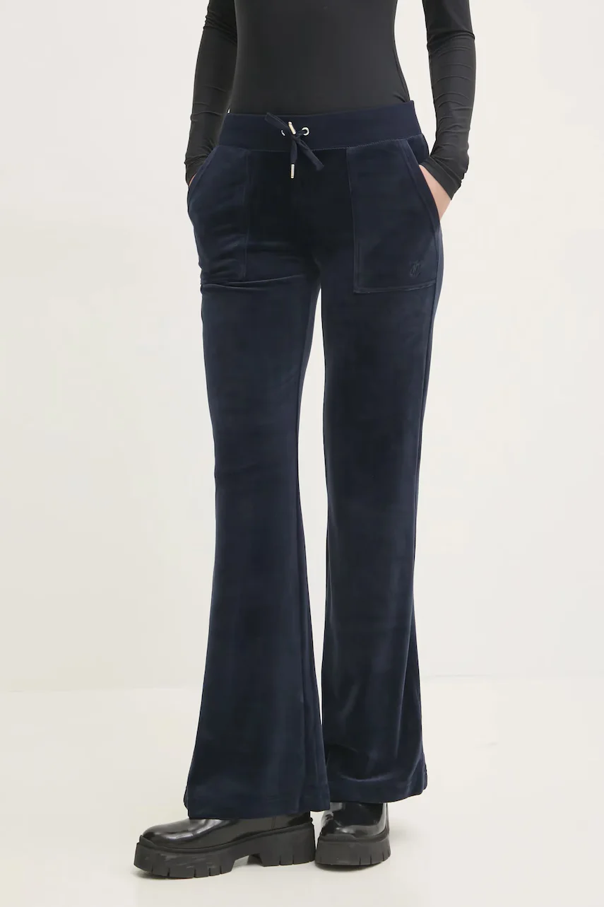 Juicy Couture Кадифен спортен панталон LAYLA POCKET LR