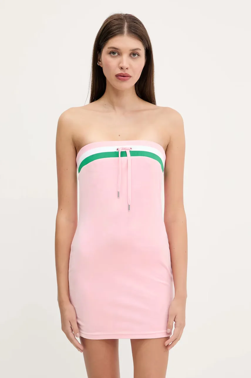 Juicy Couture Кадифена рокля VELOUR STRIPE TUBE DRESS