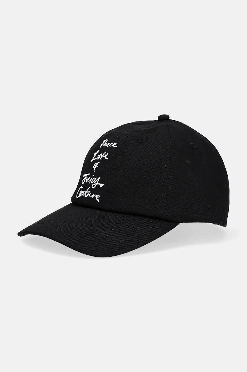 Juicy Couture Памучна шапка с козирка PEACE LOVE AND JUICY CAP