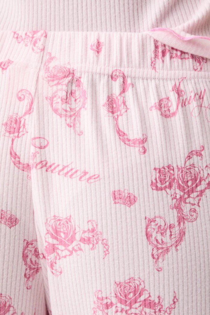 Juicy Couture пижама от две части дамска ROSE RIB SET розова JCYPJ226856
