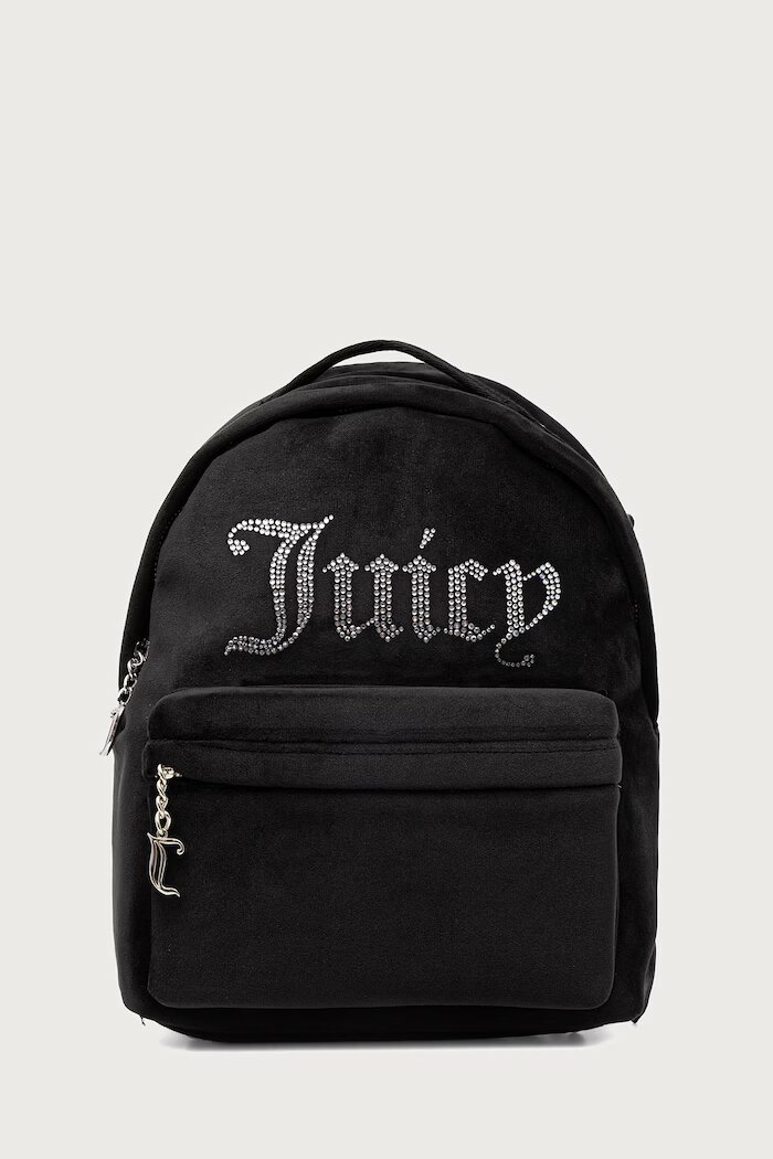 Juicy Couture раница дамска от кадифе KIMBERLY черна BIJQL99CMWZC