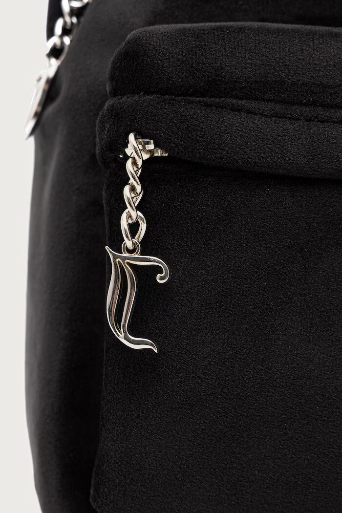 Juicy Couture раница дамска от кадифе KIMBERLY черна BIJQL99CMWZC