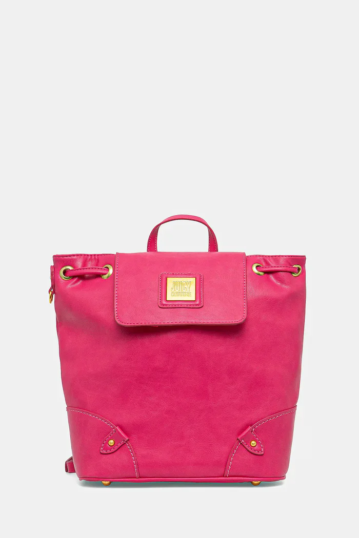 Juicy Couture Раница POPPY в розово голям размер с изчистен дизайн BEJYF8790WVP
