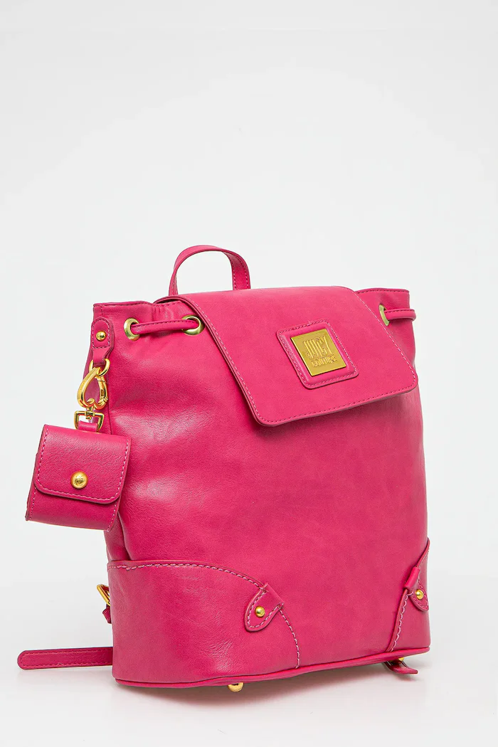 Juicy Couture Раница POPPY в розово голям размер с изчистен дизайн BEJYF8790WVP