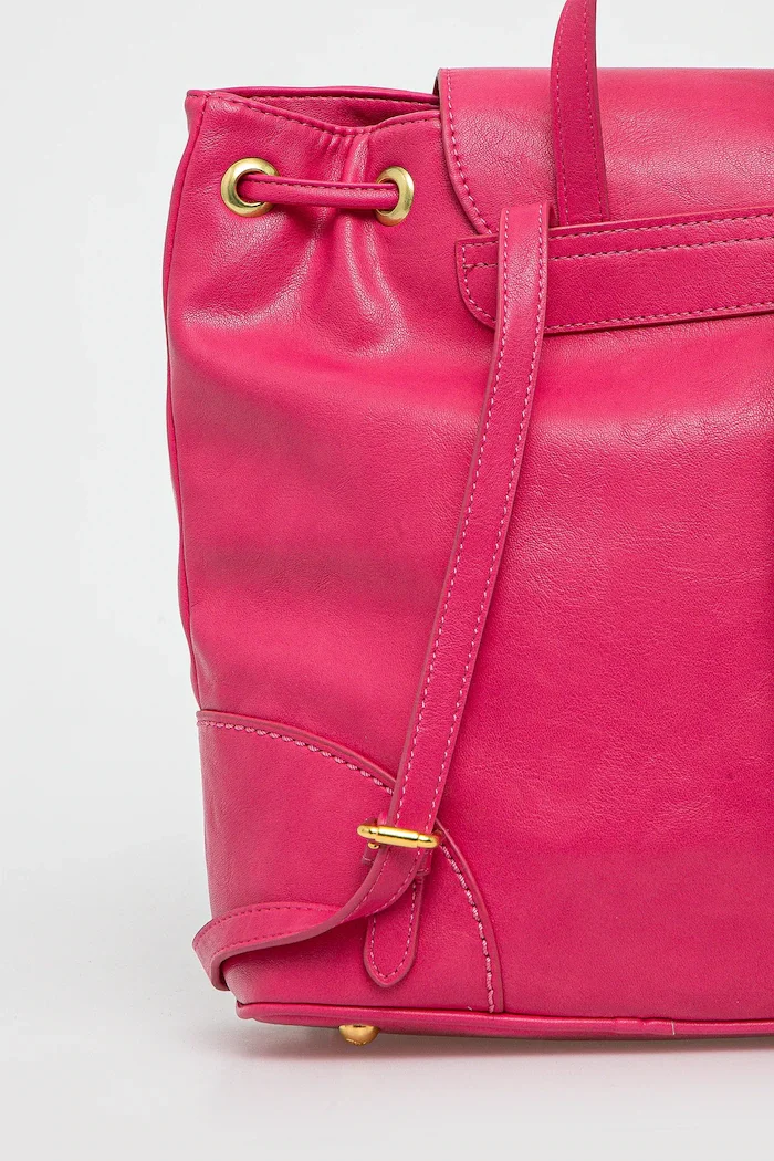 Juicy Couture Раница POPPY в розово голям размер с изчистен дизайн BEJYF8790WVP
