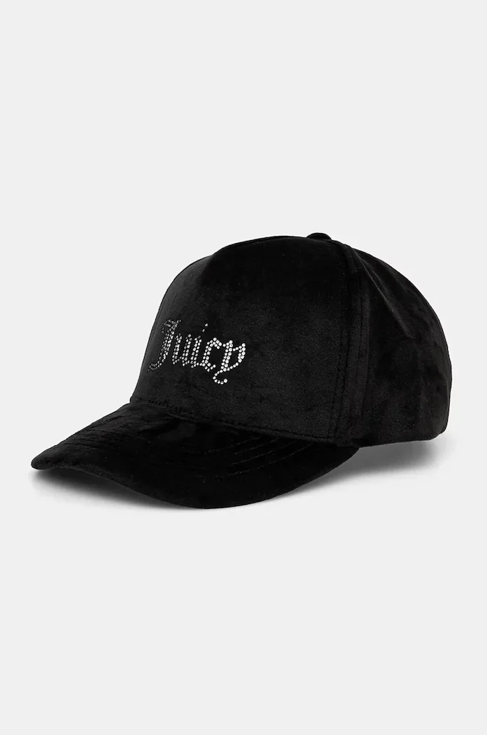 Juicy Couture Шапка с козирка VERONICA CAP в черно с апликация JCAWH224702
