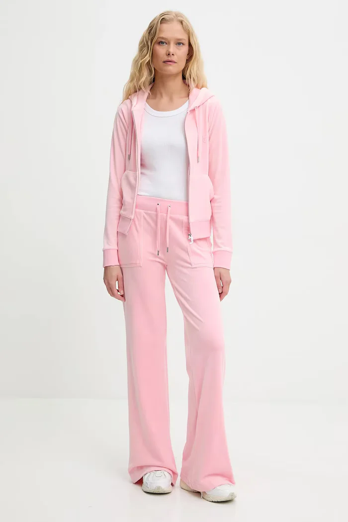 Juicy Couture спортен панталон дамски LAYLA POCKET LR розов JCSEBJ001
